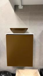 OUTLET – Complete set Cognacbruin | Meubelkast en Waskom, Minder dan 50 cm, Nieuw, Ophalen of Verzenden, Minder dan 25 cm