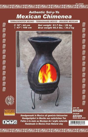 Sol-y-Yo Mexicaanse Barbecue Tuinhaard 46 x 106 cm bruin beschikbaar voor biedingen
