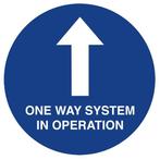 Social distancing vloersticker  One Way System  |20 cm, Verzenden