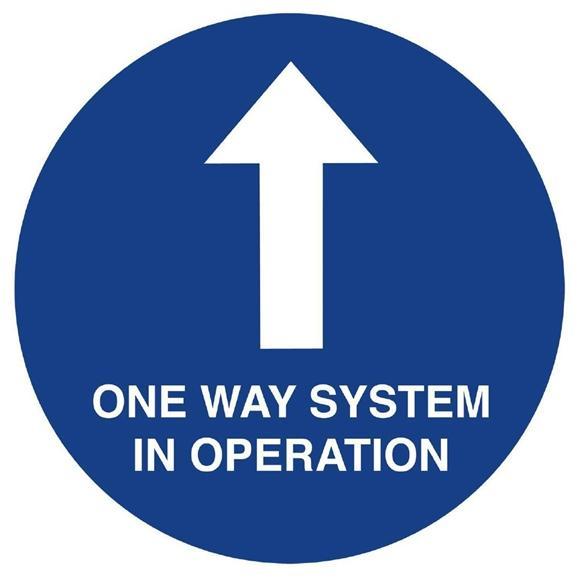 Social distancing vloersticker  One Way System  |20 cm, Zakelijke goederen, Horeca | Overige, Verzenden