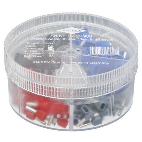 Knipex assortimentsdoos twin-adereindhulzen 0,75-2,5mm2, Doe-het-zelf en Verbouw, Elektra en Kabels, Nieuw, Ophalen of Verzenden