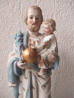 Beeldje - Antiek biscuit porselein heiligenbeeld - 40 cm -