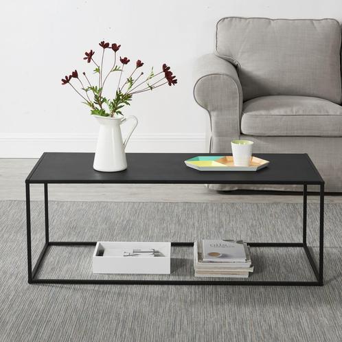 Console tafel sidetable metaal 40x110x50 cm zwart mat, Huis en Inrichting, Tafels | Salontafels, Nieuw, Verzenden
