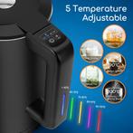 Aigostar Smart Waterkoker - Dubbelwandig - 1.7L - 2200W - Zw, Witgoed en Apparatuur, Eierkokers, Verzenden, Nieuw
