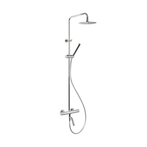 BWS Round Thermostatische Bad/Douche Combinatie Opbouwset, Doe-het-zelf en Verbouw, Sanitair, Kraan, Nieuw, Chroom, Ophalen of Verzenden