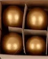 Actie ganzeneieren goud 8 cm - doos met 4 uitgeblazen eieren, Hobby en Vrije tijd, Knutselen, Nieuw, Ophalen of Verzenden