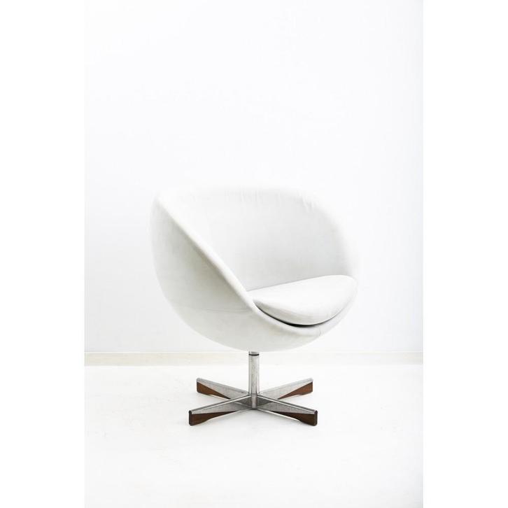 Gebruikte Stokke Varier Planet luxe fauteuils, Huis en Inrichting, Stoelen, Wit, Gebruikt, Hout, Metaal, Stof, Ophalen of Verzenden