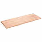 vidaXL Tafelblad 160x60x(2-4)cm behandeld massief eikenhout, Huis en Inrichting, Tafels | Eettafels, Verzenden, Nieuw