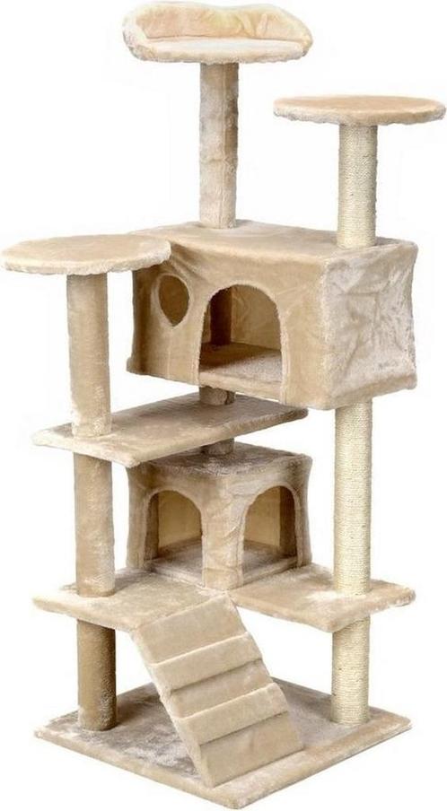 Luxe XXL krabpaal voor katten - 131 cm hoog, beige, Dieren en Toebehoren, Krabmeubelen, Krabpaal, Nieuw, Ophalen of Verzenden