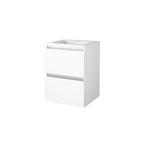 Badmeubelset BWS Salt 50x46cm Greeploos 2 Lades Met Wastafel, Ophalen of Verzenden, Nieuw, Chroom, Bad