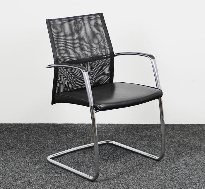 Comforto Art Collection Vergaderstoel Zwart, Huis en Inrichting, Stoelen, Zwart, Gebruikt, Ophalen of Verzenden