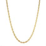 Gouden dubbele anker collier 50 cm 14 karaat, Verzenden, Zo goed als nieuw, Goud, Goud