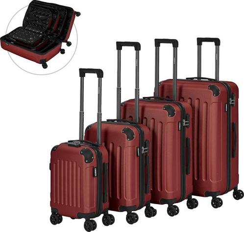 AREBOS Set van 4 reiskoffers Hard-shell koffers Set koffers, Hobby en Vrije tijd, Overige Hobby en Vrije tijd, Nieuw, Verzenden