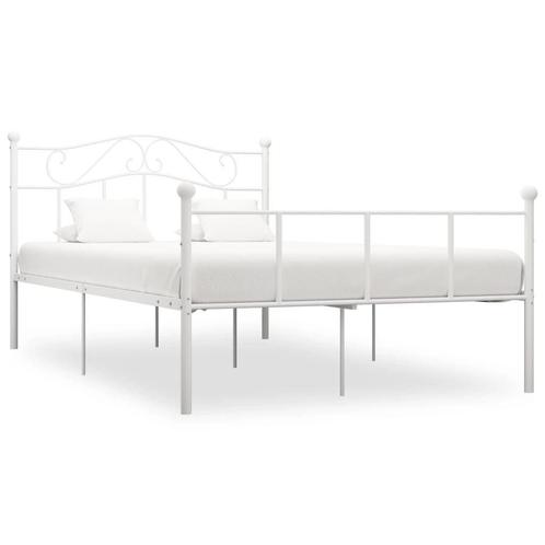 Bed 160x200 Metaal Wit - OP = OP! - Tweedekansje (bedframe), Huis en Inrichting, Slaapkamer | Bedden, 160 cm, 200 cm, Wit, Nieuw
