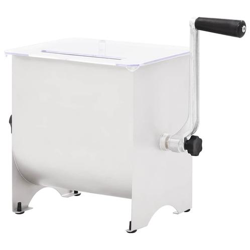 vidaXL Vleesmixer met deksel handmatig roestvrij staal, Witgoed en Apparatuur, Overige Witgoed en Apparatuur, Nieuw, Verzenden