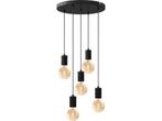 Calex Retro Plafondlamp - 5x E27 - Hanglamp Industrieel -, Verzenden, Zo goed als nieuw