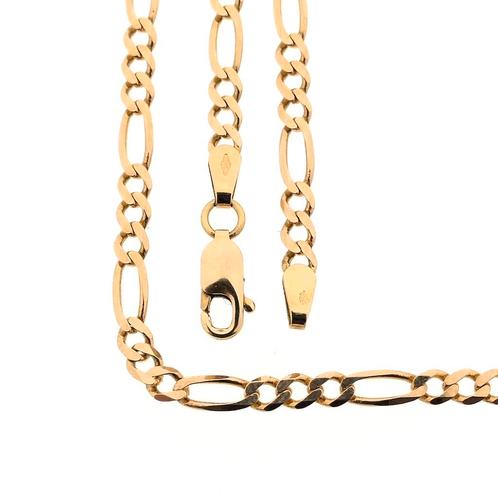 Gouden figaro schakel ketting | 47,5 cm (gouden ketting), Sieraden, Tassen en Uiterlijk, Kettingen, Overige kleuren, Gebruikt