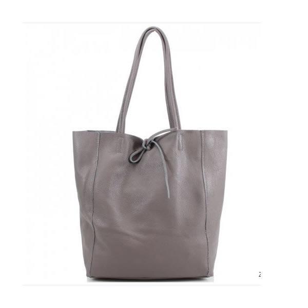 Grijze Vera Pelle leren shopper, Sieraden, Tassen en Uiterlijk, Tassen | Schoudertassen, Nieuw, Verzenden