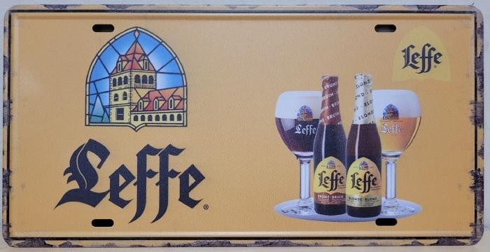 Leffe bier kentekenplaat, Verzamelen, Merken en Reclamevoorwerpen, Nieuw, Ophalen of Verzenden