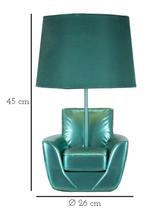 TAFELLAMP MIDDEN EEUW TURQUOISE CM Ø 26X43, Huis en Inrichting, Lampen | Tafellampen, Ophalen of Verzenden, Nieuw