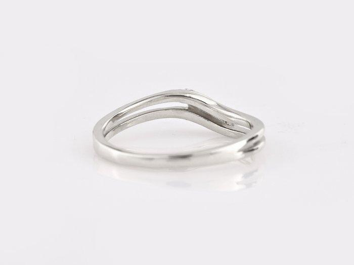 Ring - 14 karaat Witgoud - 0.03ct. tw. Diamant (Natuurlijk), Sieraden, Tassen en Uiterlijk, Ringen