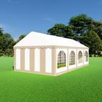 Partytent 4x8  PVC - Premium | Zandkleur / wit, Verzenden, Partytent, Nieuw, 4 tot 6 meter
