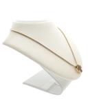 Gouden slangenschakel ketting met robijn, Gebruikt, Overige kleuren, Ophalen of Verzenden, Met edelsteen