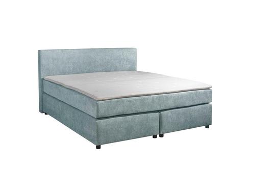Mörgenn Boxspring Parga - Pocketvering - Blauw - 180x210 cm, Huis en Inrichting, Slaapkamer | Boxsprings, Blauw, Nieuw, Verzenden