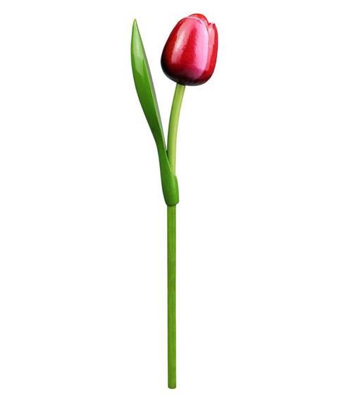 Houten tulp op steel 34 cm Red white, Kleding | Heren, Schoenen, Nieuw, Ophalen of Verzenden