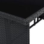 2dekans | Loungeset Manacor - Polyrotan - zwart/grijs, Ophalen of Verzenden, Zo goed als nieuw