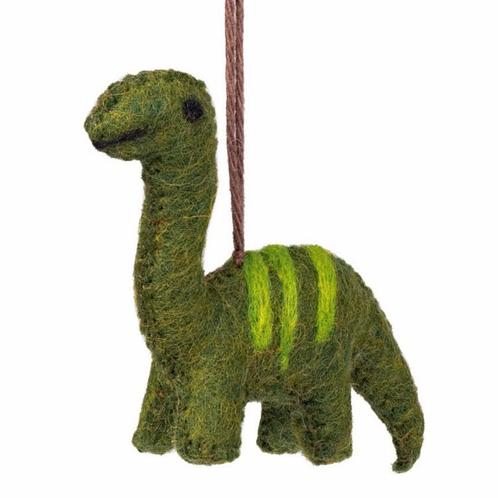 Hanger Wolvilt - Brontosaurus Dinosaurus - Groen - Handmade&, Kinderen en Baby's, Kinderkamer | Inrichting en Decoratie, Nieuw