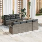 vidaXL Tuin Sofa Set 8 pcs Grijs 55 x 55 x 37 cm poly rattan, Verzenden, Nieuw, Rotan