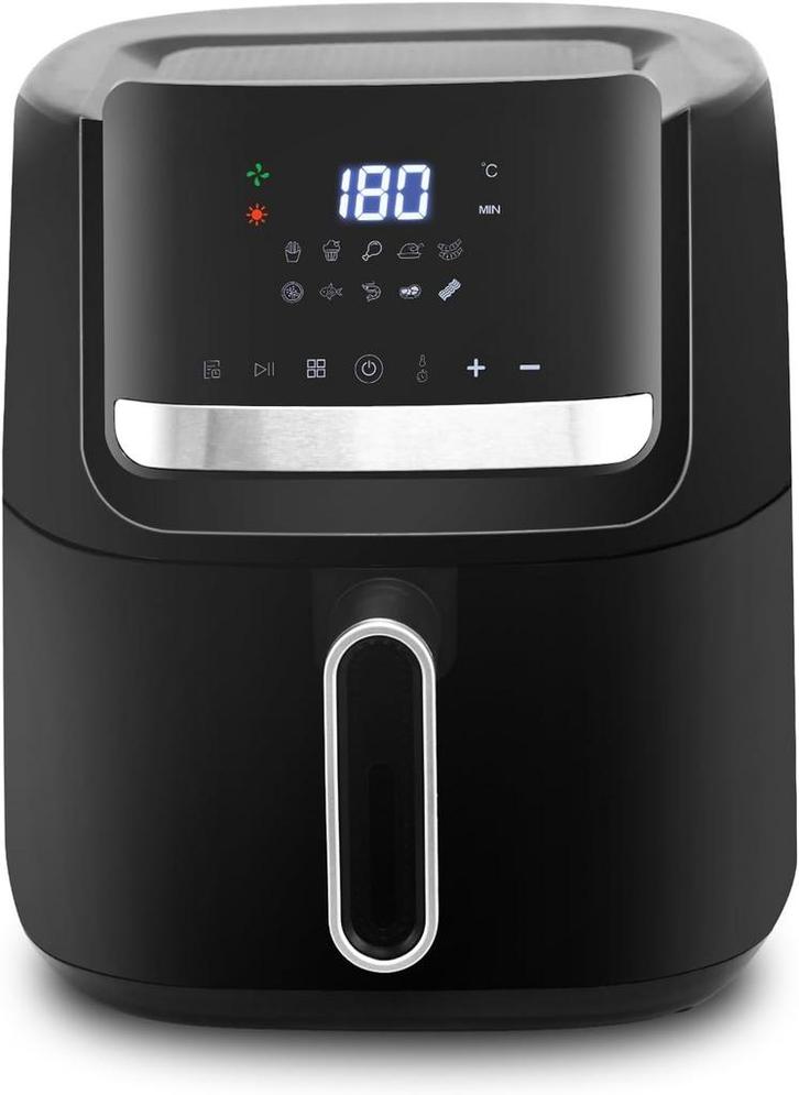 Airfryer XXL - heteluchtfriteuse - 6,5L - 1600W - Zwart •, Witgoed en Apparatuur, Airfryers, Zo goed als nieuw, Verzenden