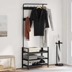 vidaXL Kapstok met plank Zwart eiken 75 x 34 x 184 cm, Huis en Inrichting, Woonaccessoires | Kapstokken, Verzenden, Nieuw