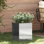vidaXL Tuin Bloempot Zilver Roestvrij staal, Verzenden, Minder dan 60 cm, Nieuw, Metaal