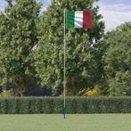 vidaXL Vlag met vlaggenmast Italië 6,08 m aluminium, Verzenden, Nieuw