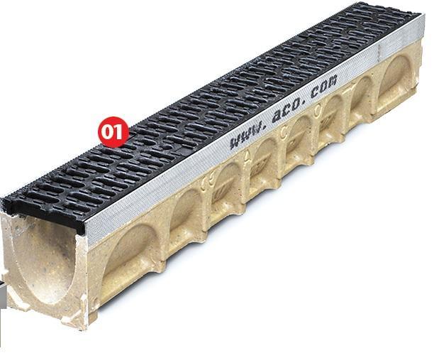 ACO Multidrain MD100 polymeerbeton goot inclusief, Doe-het-zelf en Verbouw, Buizen en Afvoer, Ophalen of Verzenden