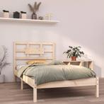 vidaXL Bedframe massief hout 90x190 cm, Huis en Inrichting, 90 cm, Eenpersoons, Bruin, Verzenden