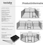 tectake®- 8-hoekige puppyren 60 cm hoog - Ø ca. 201 cm - Var, Dieren en Toebehoren, Verzenden, Nieuw