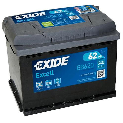 Exide Excell 12V 60Ah - Loodzuur - Startaccu - EB620, Watersport en Boten, Bootonderdelen, Nieuw