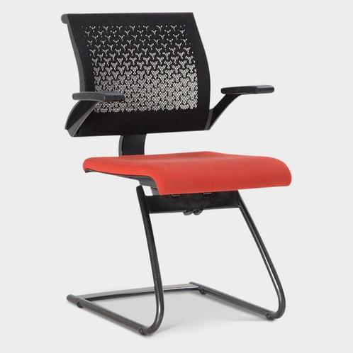 Vergaderstoel Ahrend 240 ,rood-mesh, slede frame, Huis en Inrichting, Stoelen, Ophalen of Verzenden