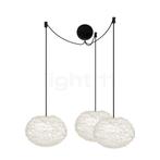Umage Eos Cannonball Hanglamp 3-lichts, lampenkap wit/kabel, Verzenden, Nieuw