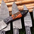 Keukenmes - Chefs knife - Dollar hout, hars en zwart blad, Antiek en Kunst