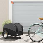 vidaXL Fietstrailer 45 kg ijzer zwart, Fietsen en Brommers, Fietsaccessoires | Aanhangers en Karren, Verzenden, Nieuw