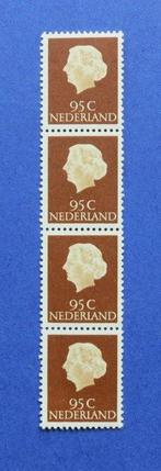 Nederland 1953 - Rolzegel 95Ct Juliana de 636 Rb in STRIP, Postzegels en Munten, Postzegels | Nederland, Gestempeld