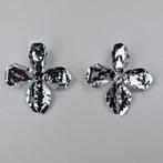 Zilverkleurige grote bloem oorbellen nieuw, Sieraden, Tassen en Uiterlijk, Oorbellen, Overige materialen, Hangers, Verzenden, Nieuw
