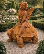 Beeld, XL Fairy on Turtle - 82 cm - IJzer - 2026