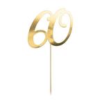 Taarttopper 60 Goud, Ophalen of Verzenden, Nieuw
