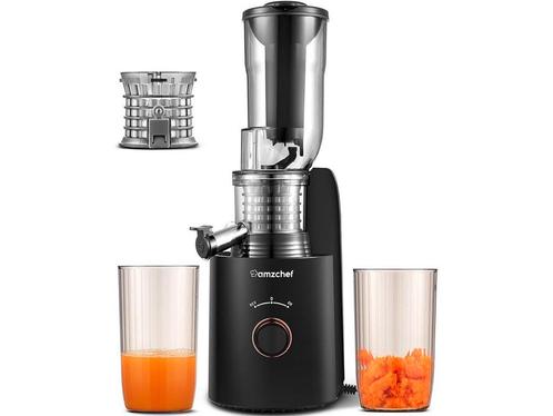 AMZCHEF Slow Juicer - 85 mm - 250 W - Zilver -, Huis en Inrichting, Woonaccessoires | Overige, Nieuw, Verzenden