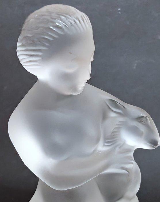 Decoratief ornament - Lalique - Diane en het jong hert, Antiek en Kunst, Antiek | Glas en Kristal